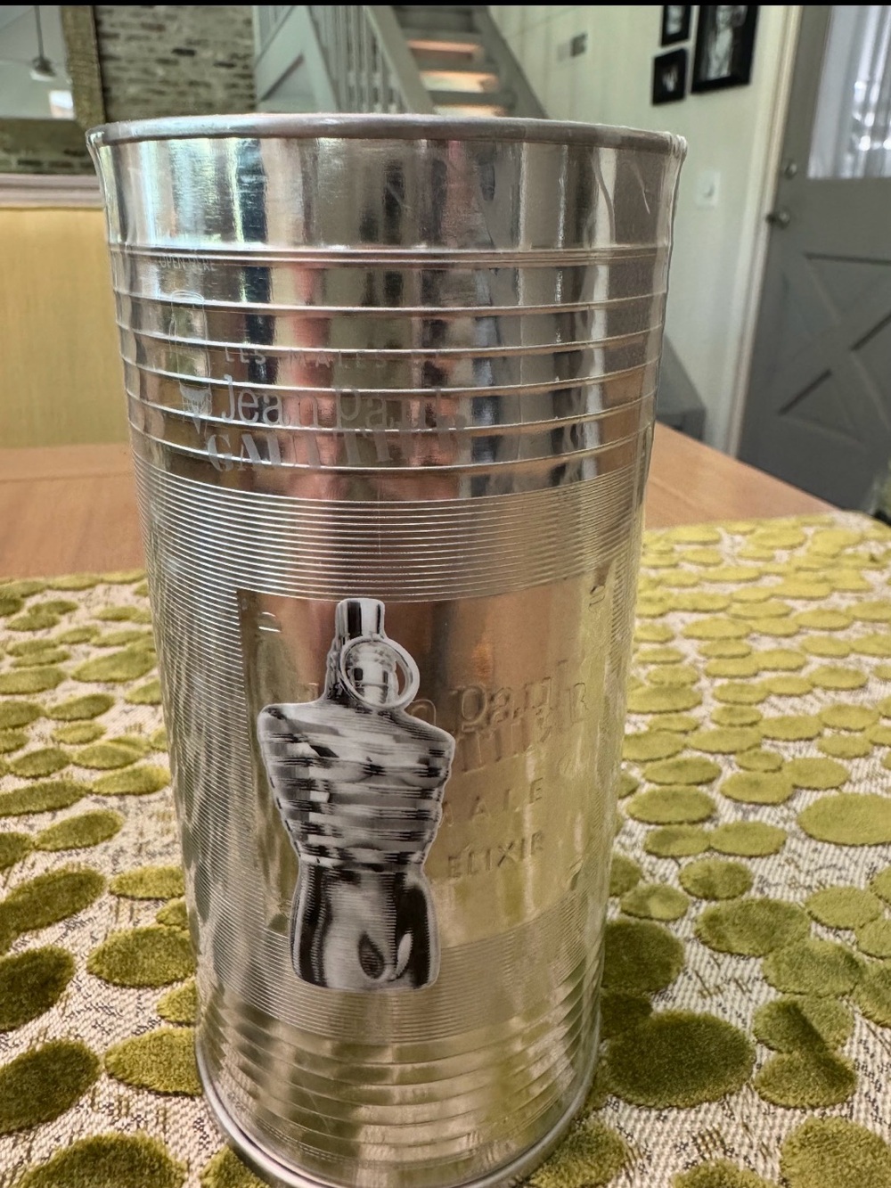 New Sealed Jean Paul Gaultier Metallic Silver Decorative Canister